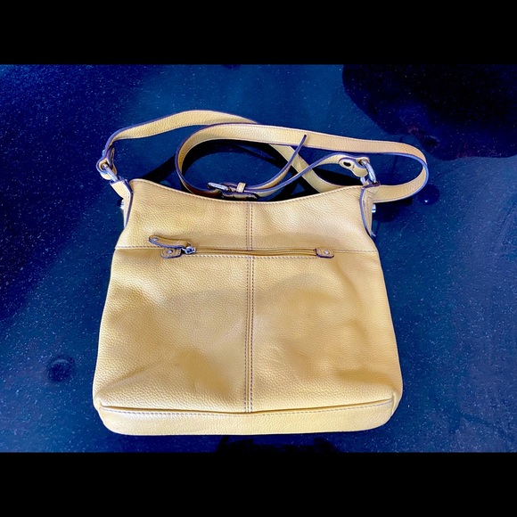 Tignanello Yellow zipper hobo style bag - Picture 2 of 5